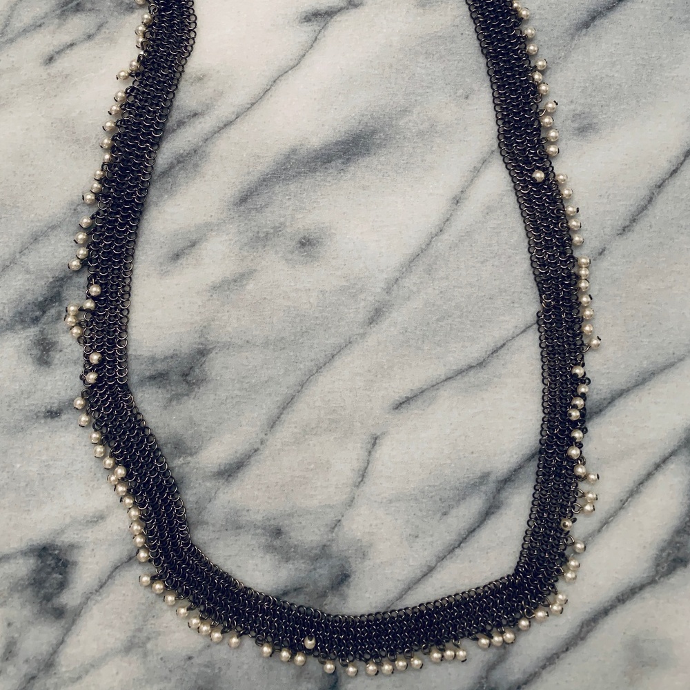 J. Crew chain necklace with pearls